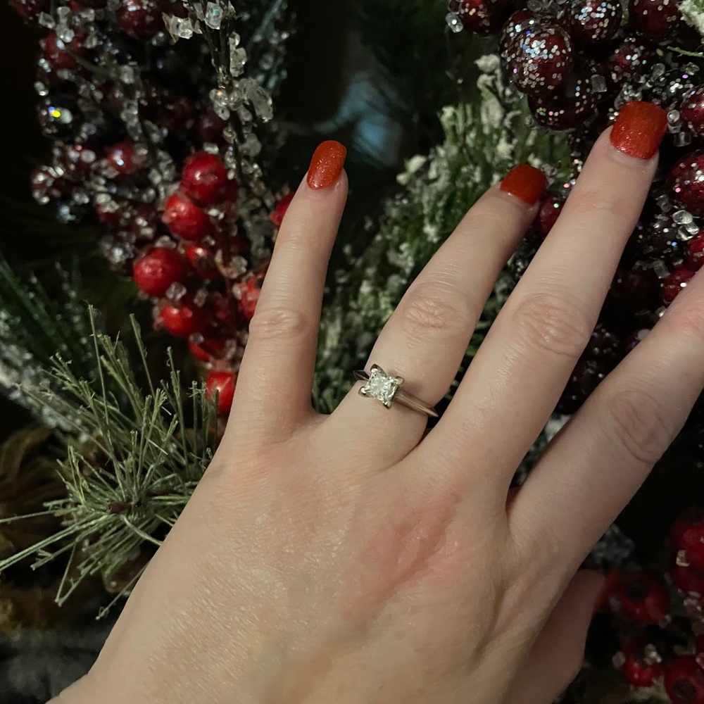 Princess Cut Solitaire Diamond Ring *Clarity Enha… - image 2